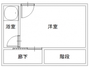 阿倍野区・山本・工事前-平面図(1階)