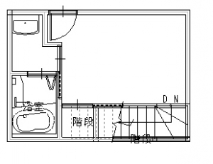 阿倍野区・山本・工事後Ｂ-平面図(1階)