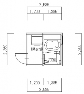 高槻・菊永・１２１８タイプ-平面図(1階)